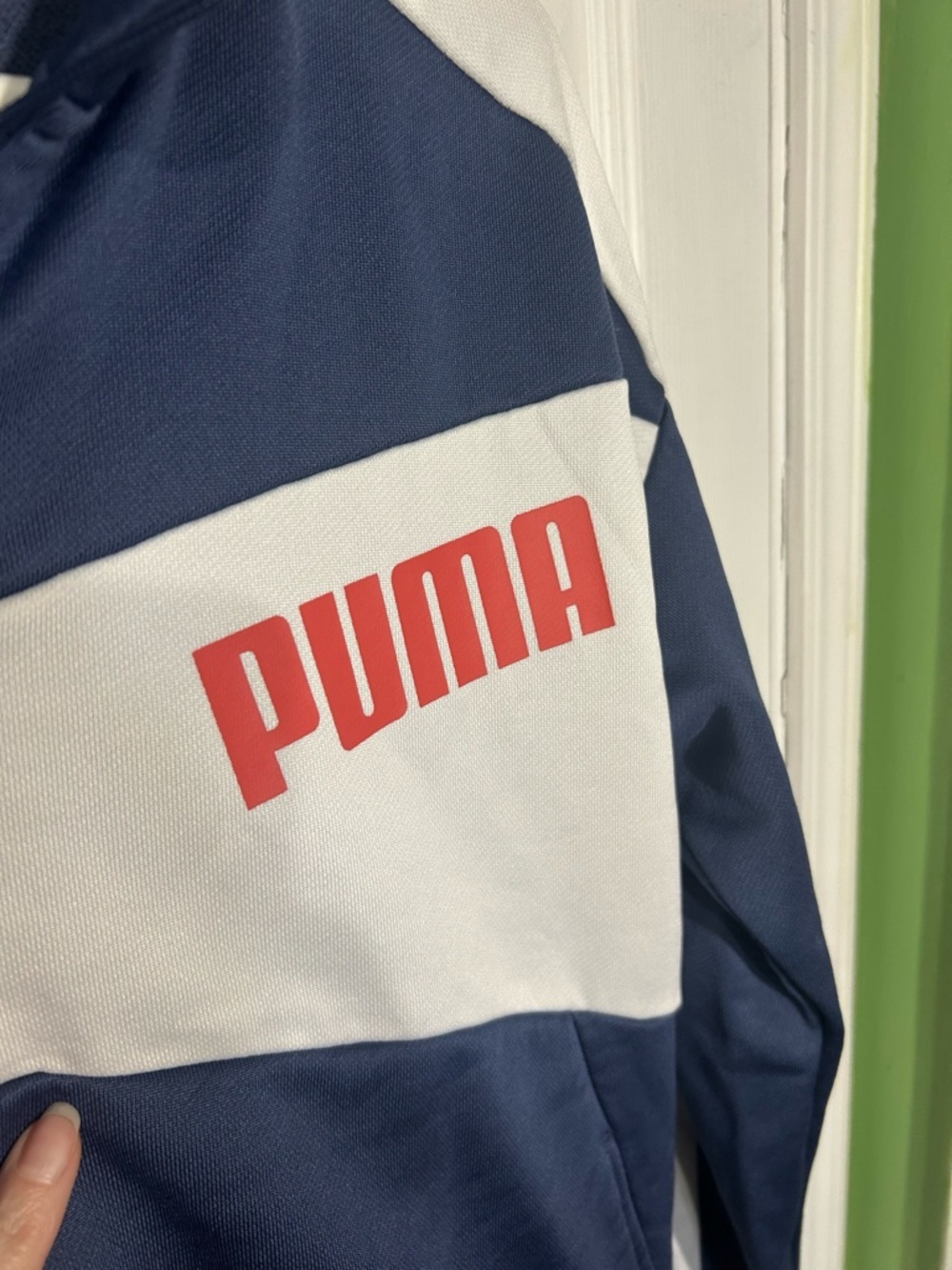 PUMA Navy & White Half-Zip Pullover Womens Medium Athletic Warmup Sporty - Picture 7 of 14